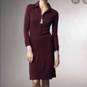 LL Bean Signature Wool Burgundy Dress